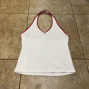 AMERICAN EAGLE white ribbed halter top